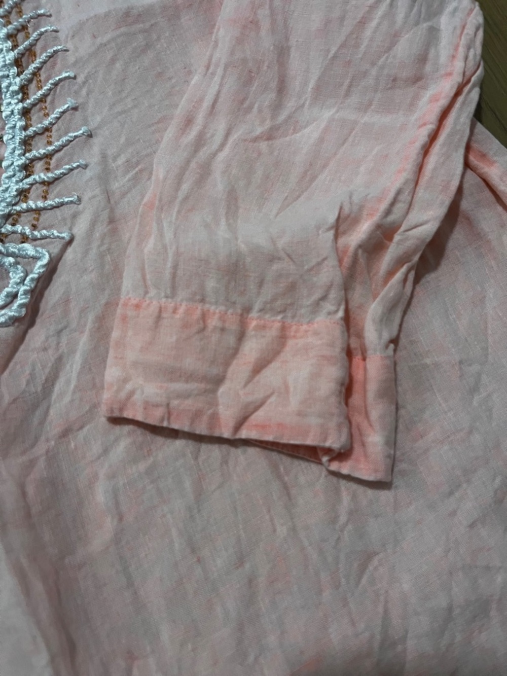 Lilly Pulitzer Pink Embellished V-Neck Top - Picture 3 of 5